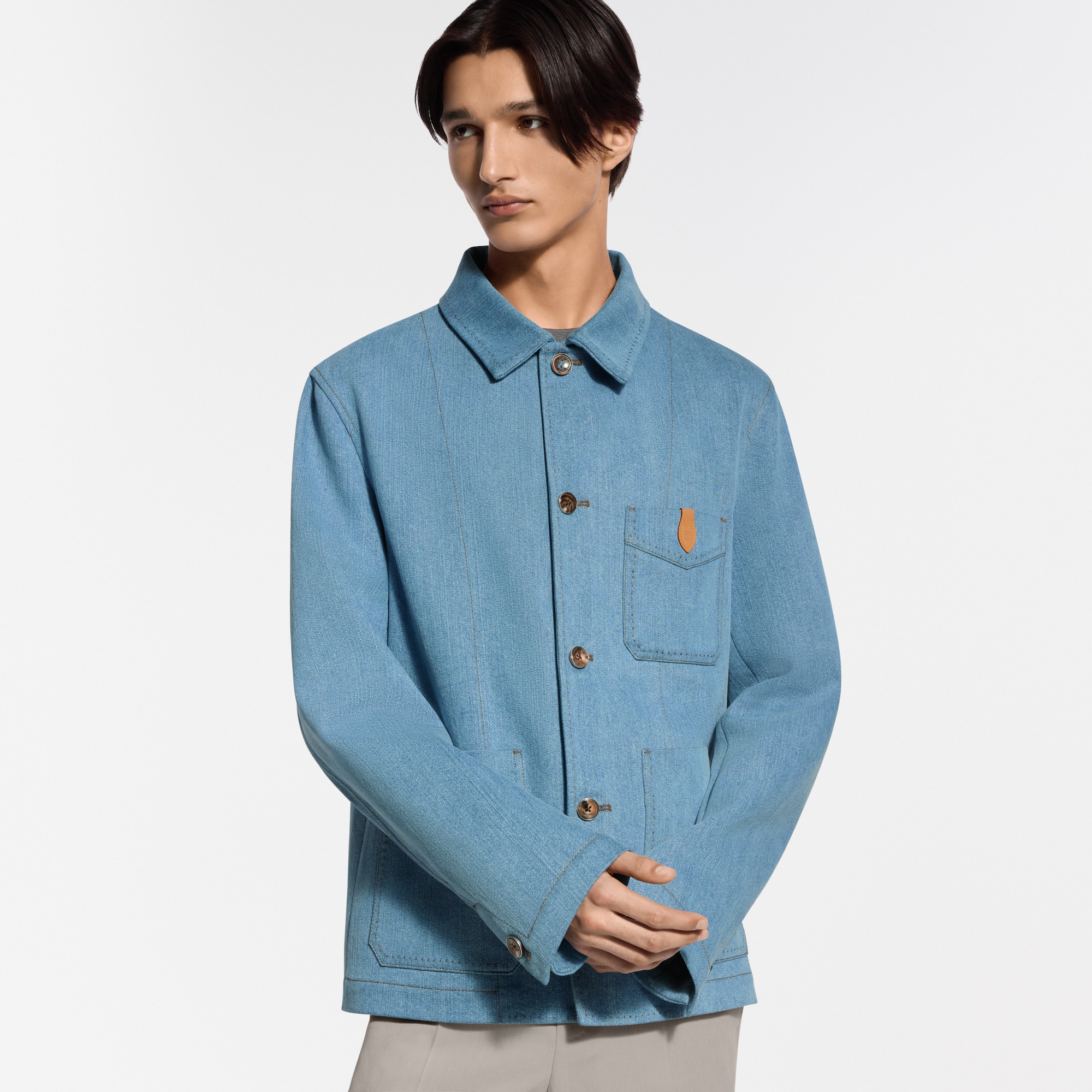 Silk-Blend Denim Workwear Jacket - New - For Men | LOUIS VUITTON ®